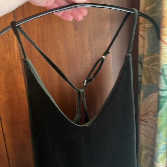 Stunning NWOT Dark Green Velvet Bodysuit, size L - Picture 6 of 14